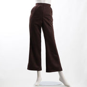 エンボス加工スエード調ワイドパンツ