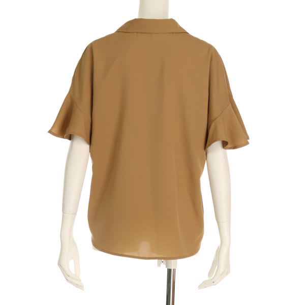 フレアスリーブスキッパーブラウス