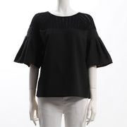 異素材切り替えシャツ/ブラウス