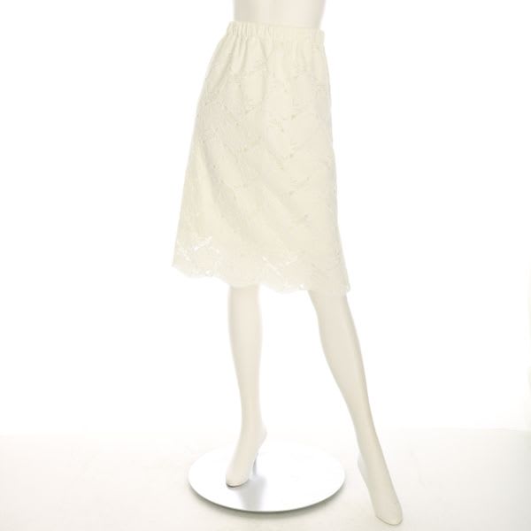 ウエストゴム総レーススカート