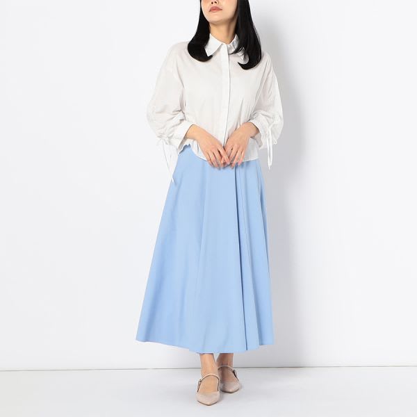 ギャザー袖デザインシャツ