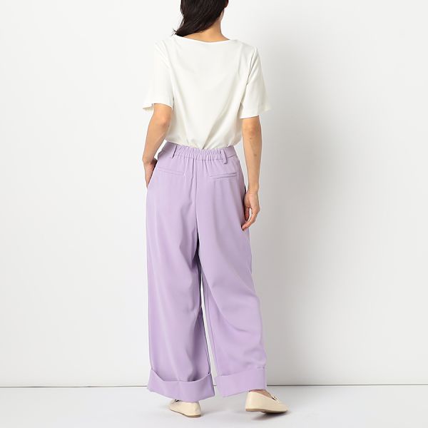 センタープレスワイドパンツ