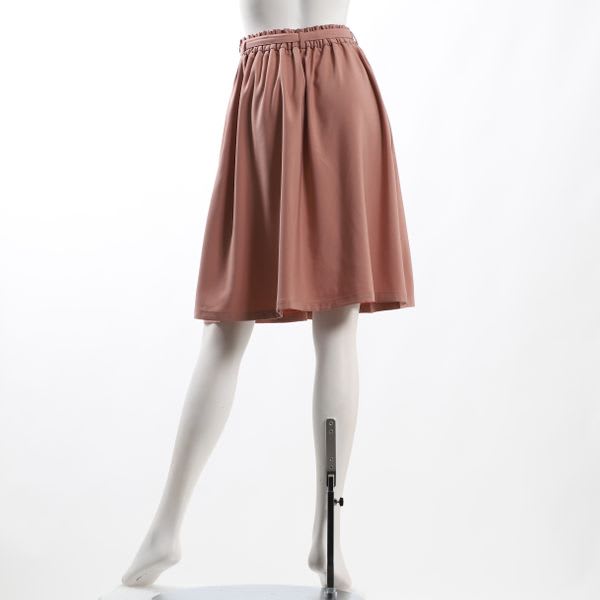 ウエストリボン付きフレアスカート