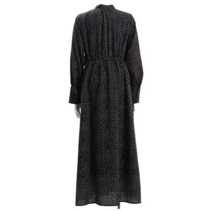 総柄ボウタイワンピース