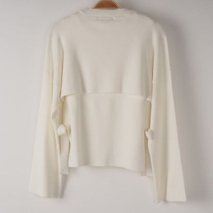 重ね着風デザインニット