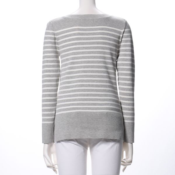 ボーダーサイドスリットニット