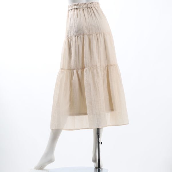シアーリップストップティアードスカート