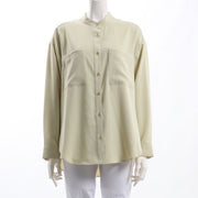 アウトポケットバンドカラーブラウス