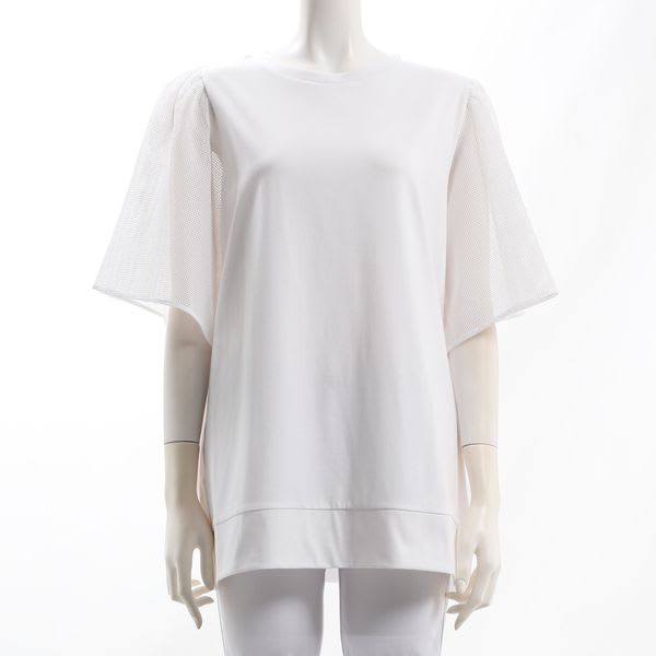 メッシュスリーブカットソー