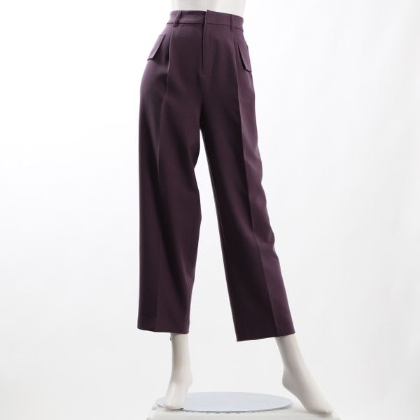 フラップデザインストレートパンツ