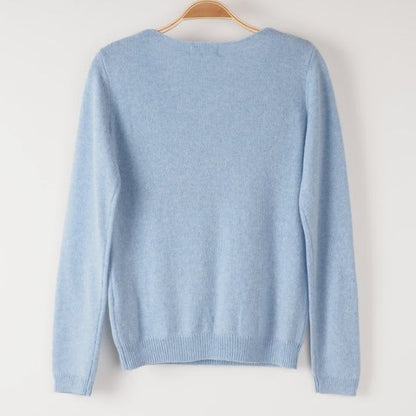 ビーズ刺繍Vネックニット