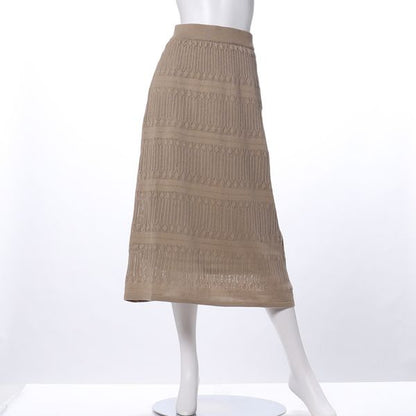 透け感ニットスカート