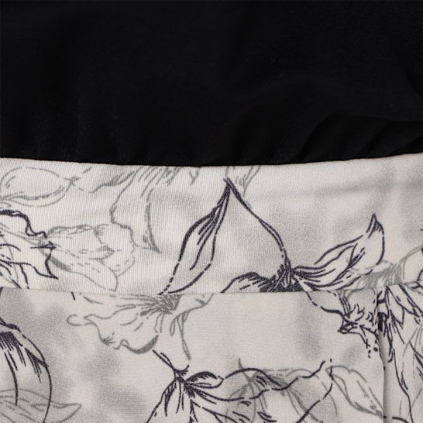 花柄ドッキングワンピース