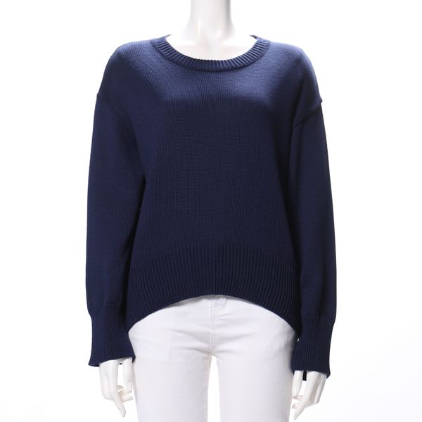 ラウンドネックドロップショルダーニット