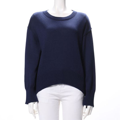 ラウンドネックドロップショルダーニット