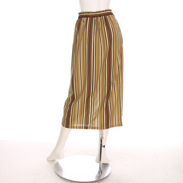 マルチストライプ柄タイトスカート