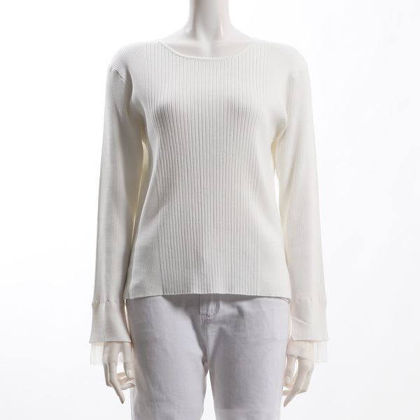 レイヤードデザインリブニット