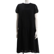 表情のある生地ウエストドロストデザインワンピース