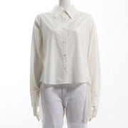 バックプリーツドッキングシャツブラウス