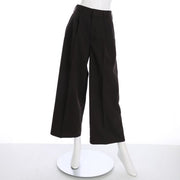 ベルトループ付きワイドシルエットパンツ