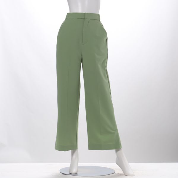 バックベルトサイドスリットワイドパンツ