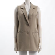 オープンカラーネックジレ