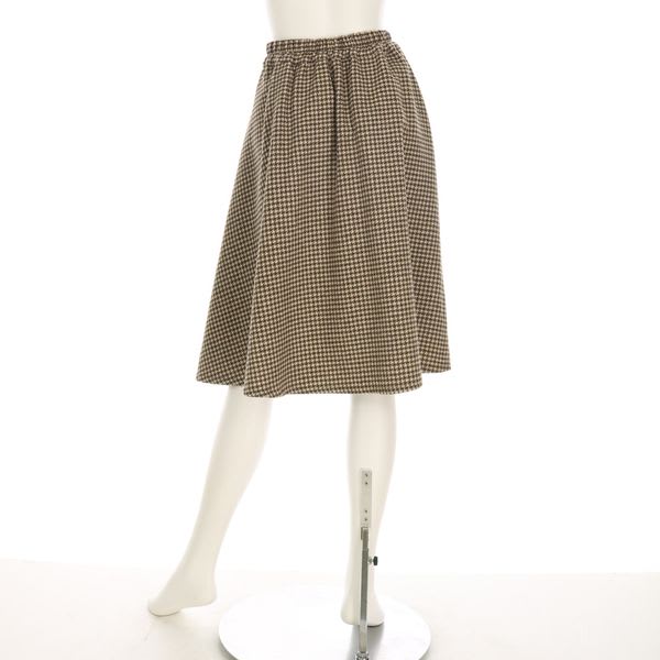 千鳥柄タック入りフレアスカート