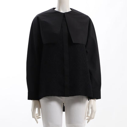 ジャガードケープデザインブラウス