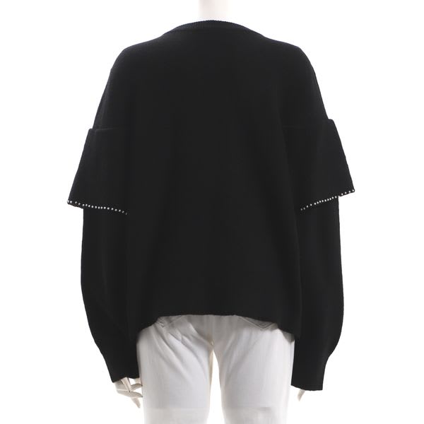 パールフリルデザインニット