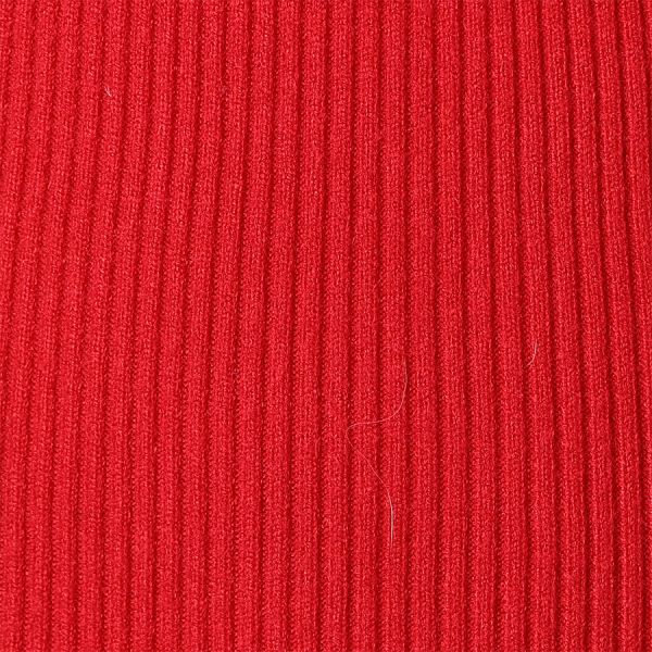 シンプルクルーネックリブニット