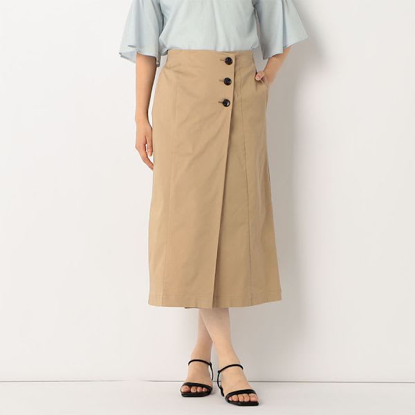 ウエストデザインラップ風タイトスカート