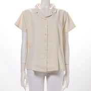 オープンカラーブラウス