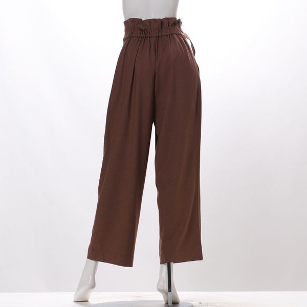 ウエストベルトデザインワイドパンツ