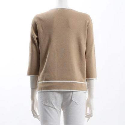 バイカラースリット袖ニット