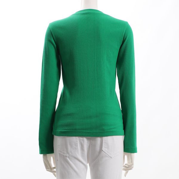 シンプルラウンドネックカーディガン