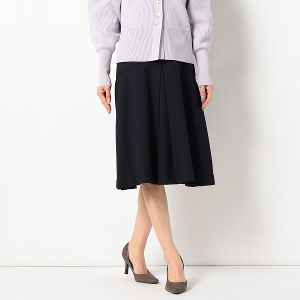 切り替えデザインウーリッシュヘリンボーンスカート
