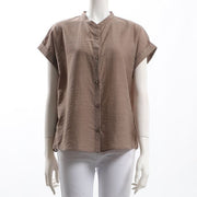 バンドカラーブラウス