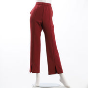 アムンゼンツイルセンターシームフロントスリットパンツ