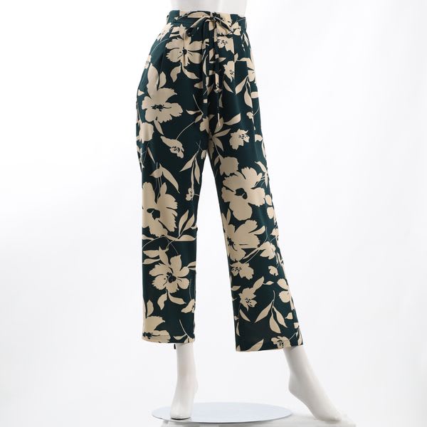 総柄ドロストパンツ