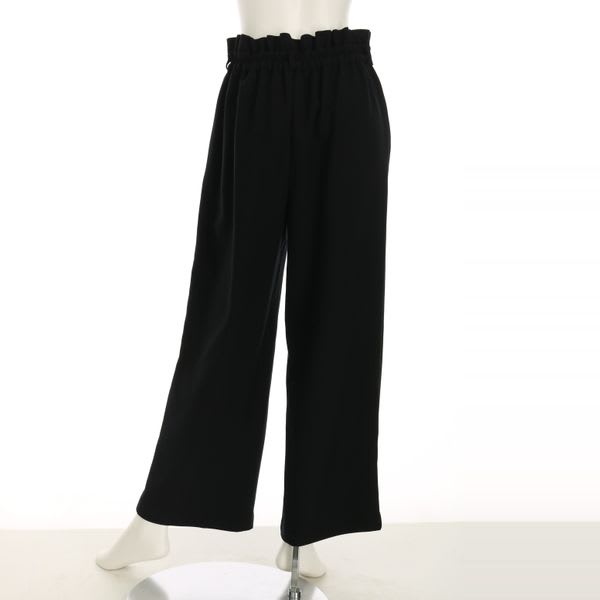 フロントボタンタック入りワイドパンツ