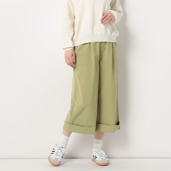 裾デザインワイドパンツ