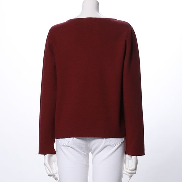 ボートネックミラノリブニット