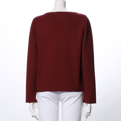 ボートネックミラノリブニット