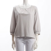 ギャザーネックカットソー