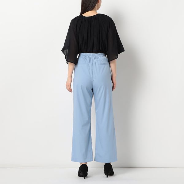 コットンシルクフレアブラウス