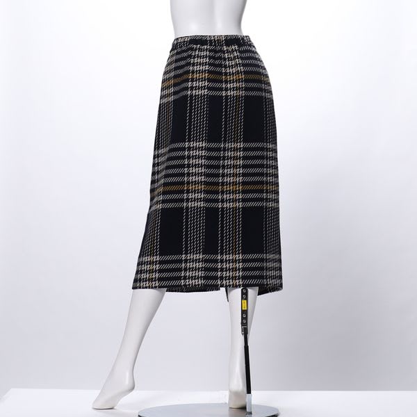 レトロチェックラップ風スカート