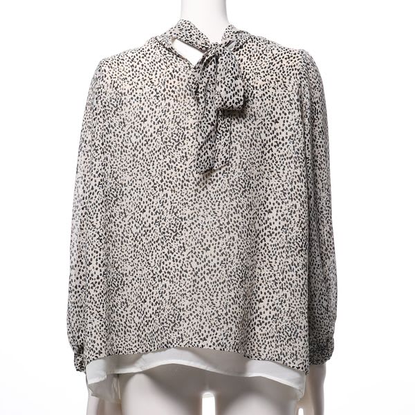 前後2way総柄ブラウス