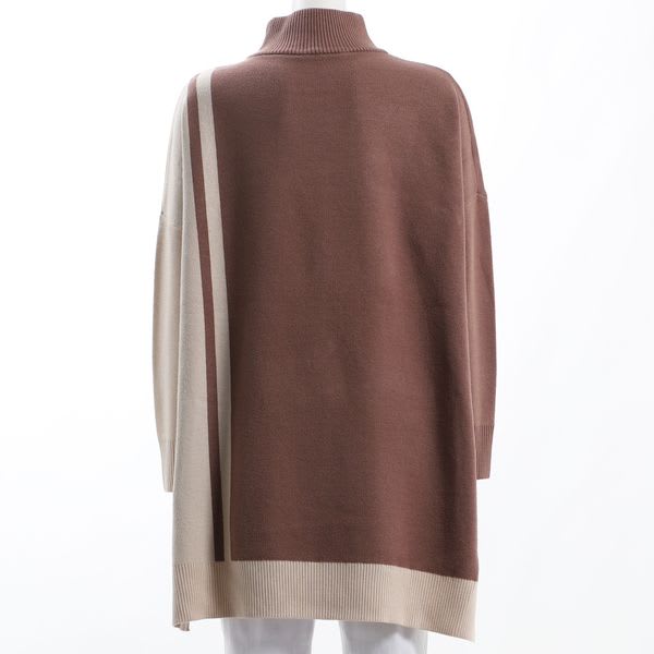 配色ニットプルオーバー