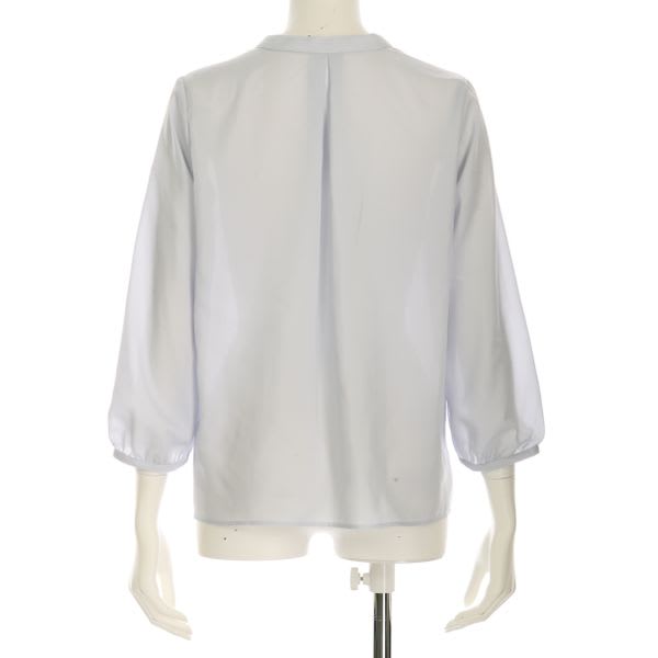 フロントタック入りスタンドカラーブラウス