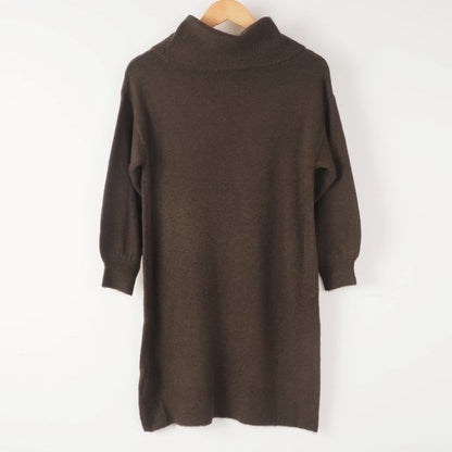 ふんわり袖タートルネックワンピース